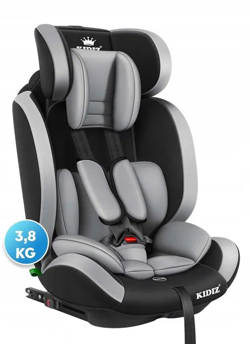 Fotelik samochodowy Kidiz szary 9-36kg