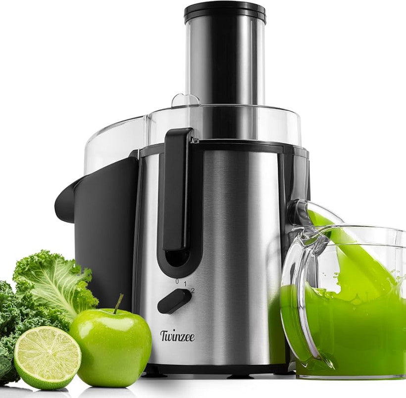 Sokowirówka Twinzee do wyciskania soków owocowych i warzywnych - 850 W - Sokowirówka z szyjką 75 mm i 2 prędkościami