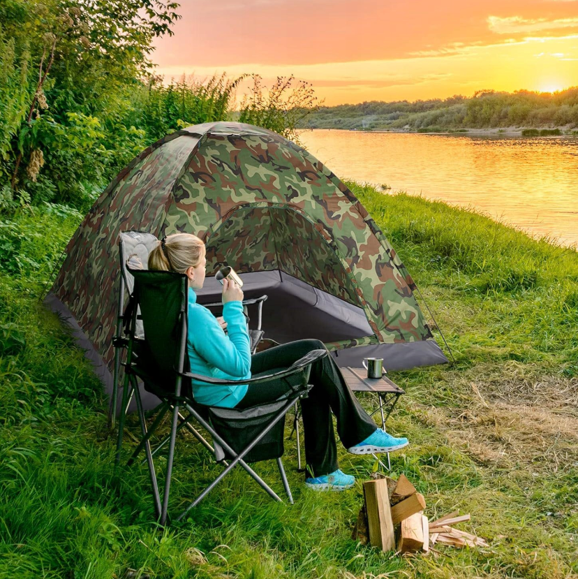 Namiot turystyczny 2-osobowy – wodoodporny, lekki, iglo 200x100x150 cm