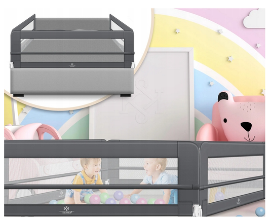 Barierka do łóżka KESSER szara 150 cm x 42 cm