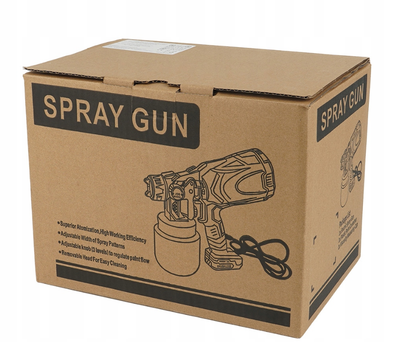 Profesjonalny pistolet malarski elektryczny 18V 1L – zestaw XXL, 3 dysze, 2 akumulatory