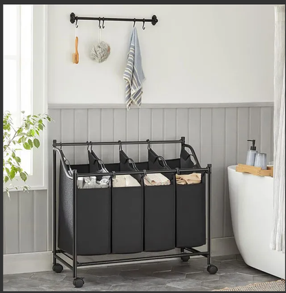 Kosz na pranie 4 przegrody