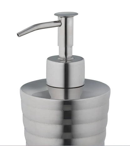 ZESTAW ŁAZIENKOWY 5-ELEMENTOWY SREBRNY BŁYSK STAL NIERDZEWNA