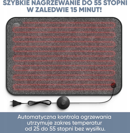 Björn&Schiller Elektryczna mata grzewcza dywanik do stóp 75 W 40x60