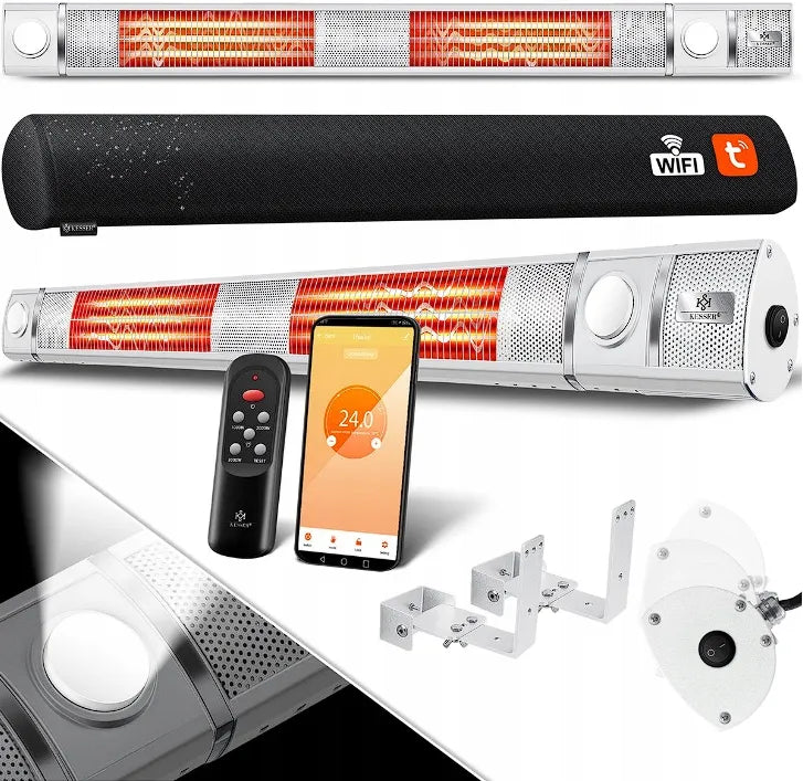 PROMIENNIK PODCZERWIENI OGRZEWACZ TARASOWY GRZEJNIK NA PODCZERWIEŃ KESSER