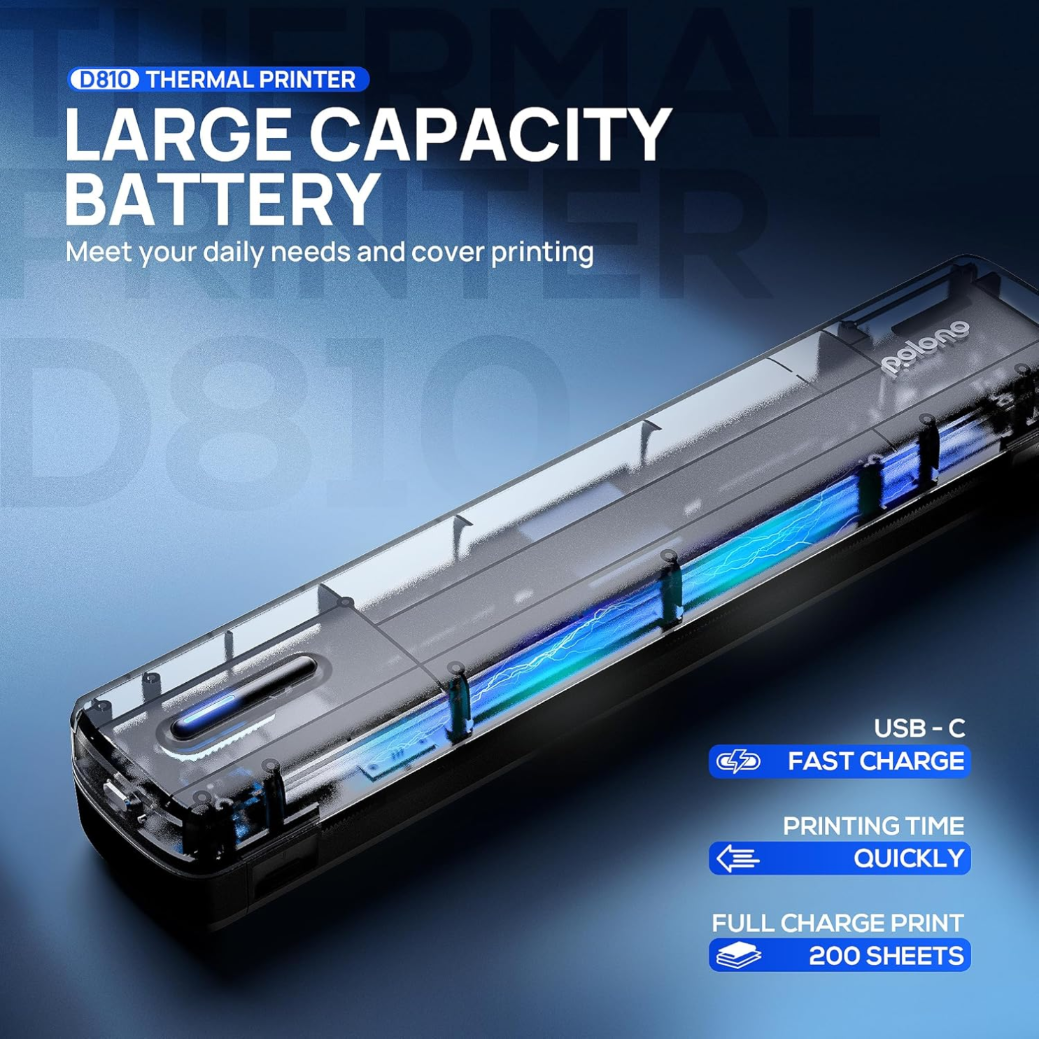 POLONO D810 – przenośna drukarka termiczna Bluetooth