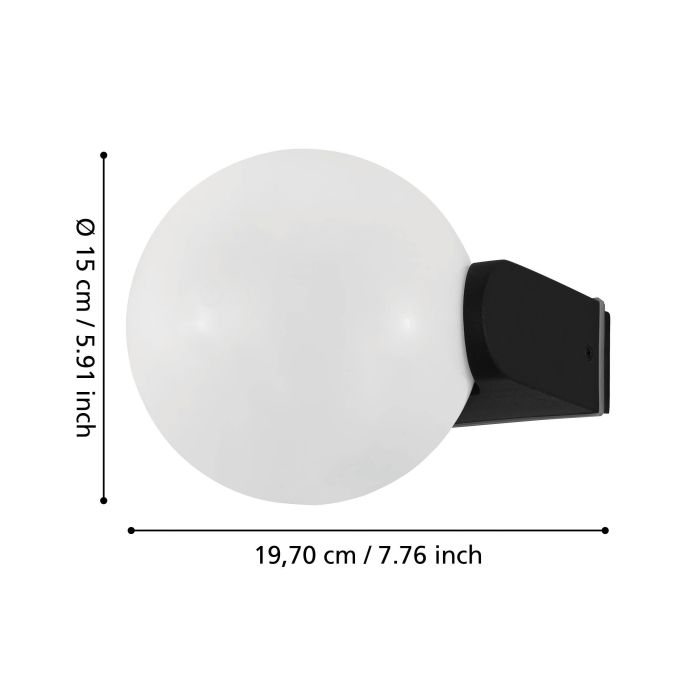 RUBIO lampa ścienna kinkiet zewnętrzny E27 czarny