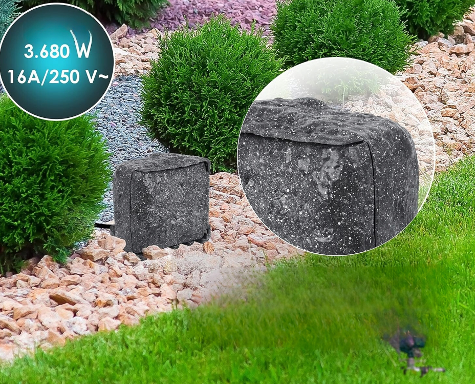 Gniazdo Elektryczne Kamień 4 punktowe KESSER szary