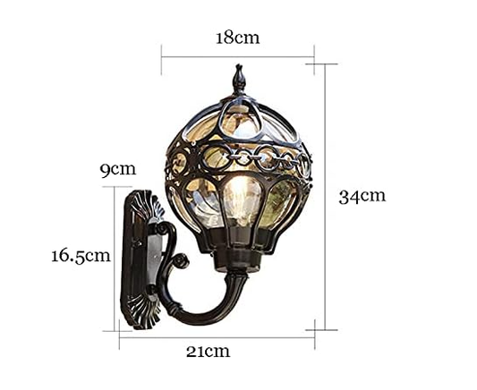 Kinkiet zewnętrzny Vintage E27 IP44 – czarny