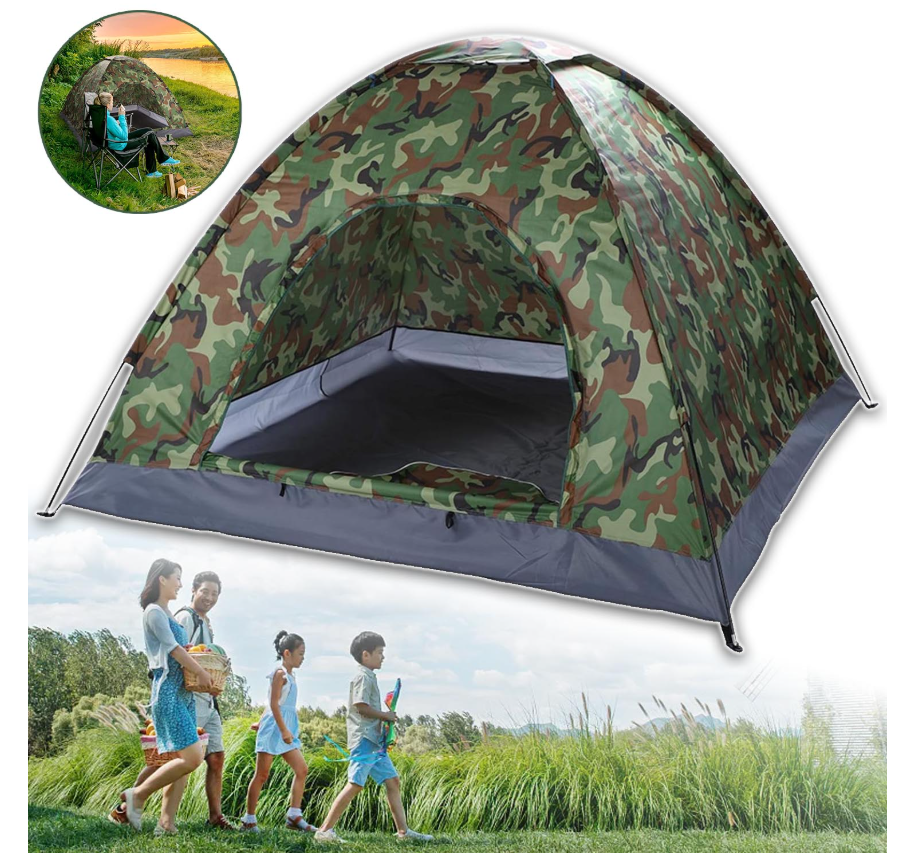 Namiot turystyczny 2-osobowy – wodoodporny, lekki, iglo 200x100x150 cm