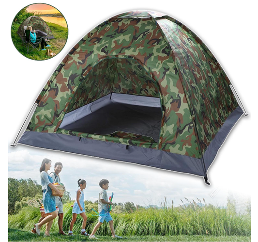 Namiot turystyczny 2-osobowy – wodoodporny, lekki, iglo 200x100x150 cm