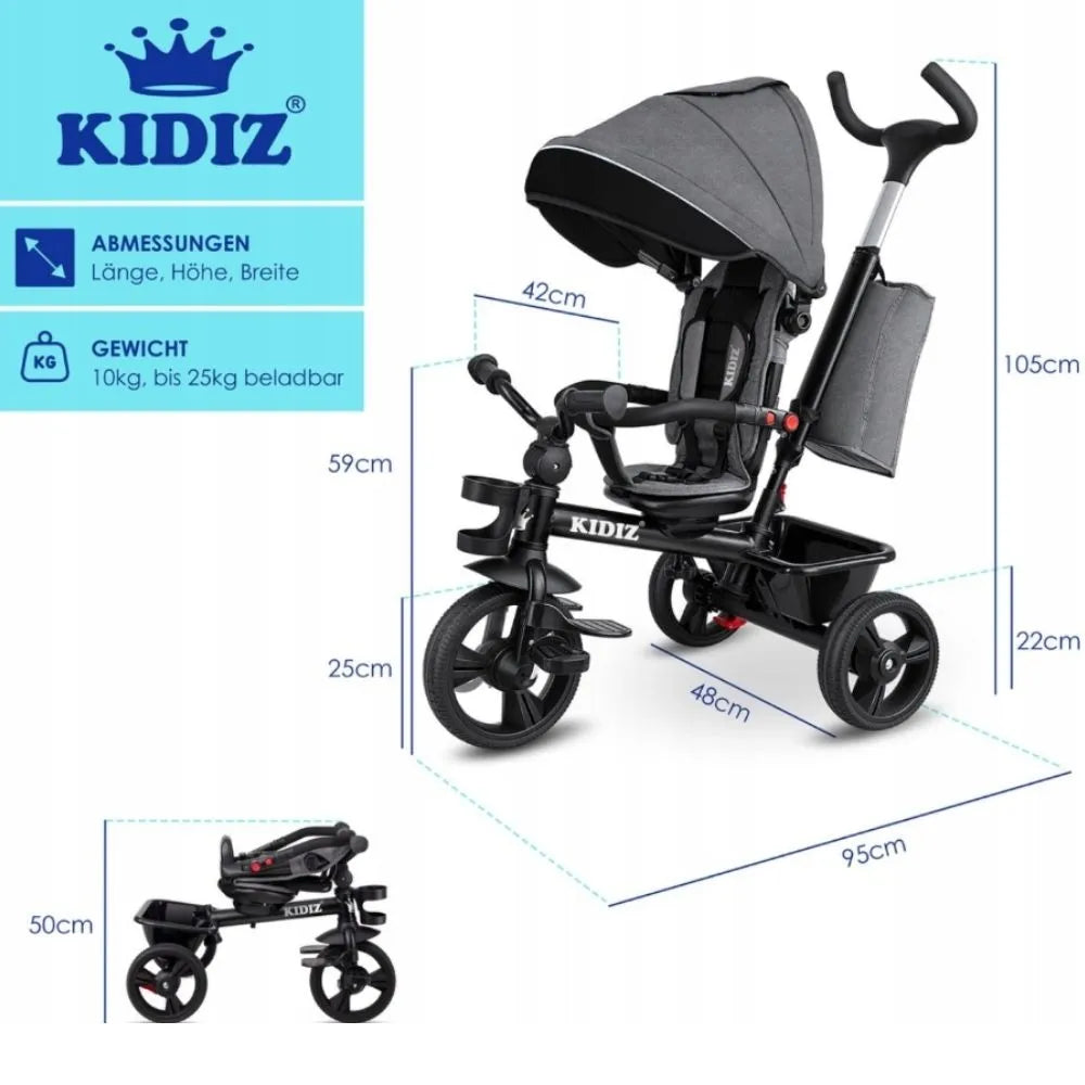 TRÓJKOŁOWIEC 5W1 ROWEREK TRÓJKOŁOWY ROWER Z DRĄŻKIEM