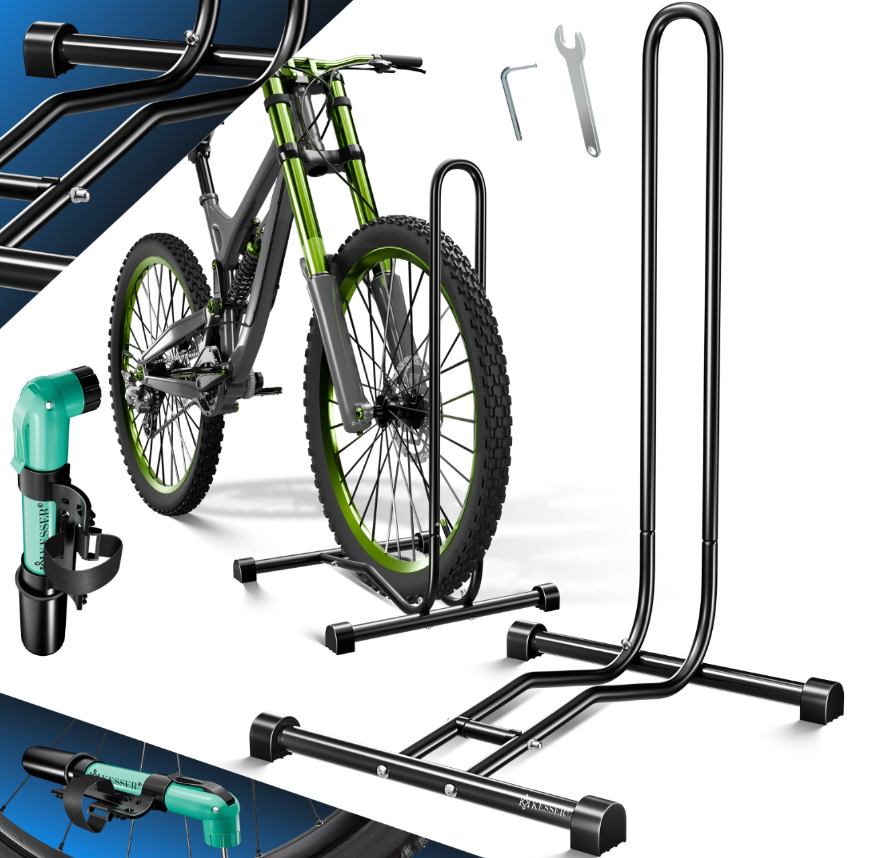 Stojak rowerowy KESSER – stabilne i wygodne parkowanie roweru w domu, garażu i w podróży