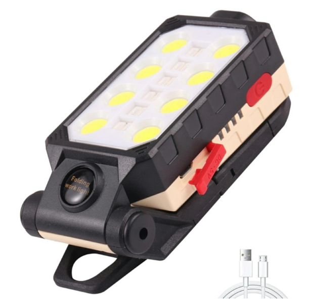 Latarka akumulatorowa wielofunkcyjna W598B – warsztat, biwak, auto