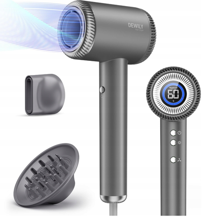 Suszarka jonowa DEWILY BP07003 z magnetycznymi końcówkami – zestaw powystawowy