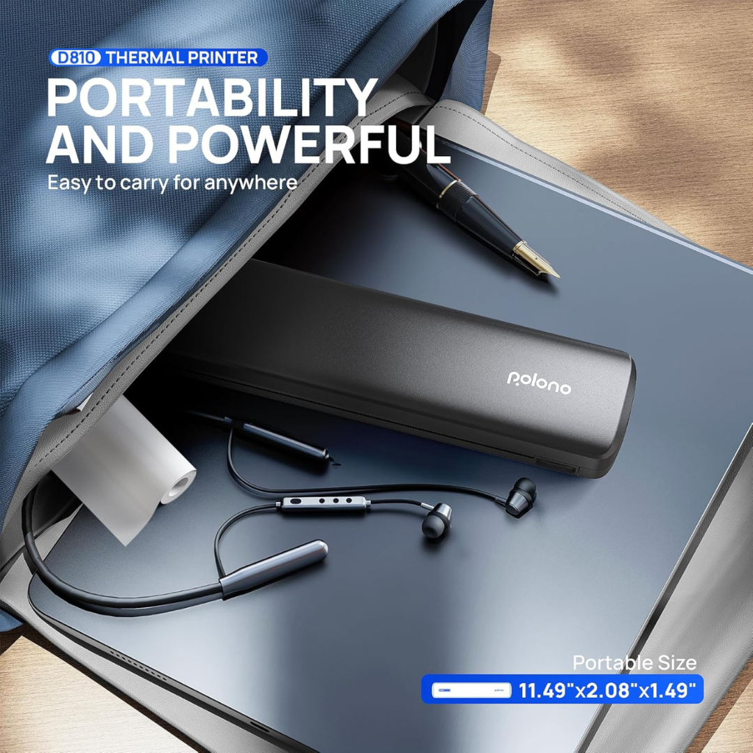 POLONO D810 – przenośna drukarka termiczna Bluetooth