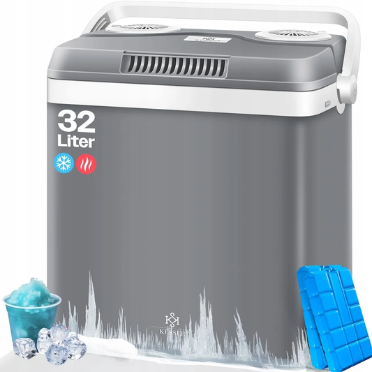Lodówka turystyczna KESSER 32L 12V/230V – chłodzenie i grzanie, szara