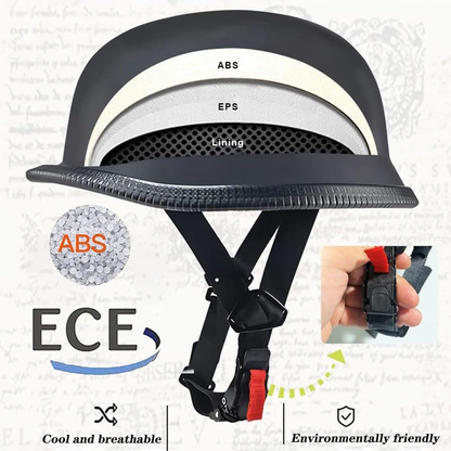 Retro kask motocyklowy otwarty z okularami – XXL (61–62 cm)