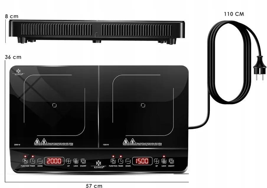 Płyta Indukcyjna Wolnostojąca Kesser 2100W