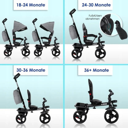 TRÓJKOŁOWIEC 5W1 ROWEREK TRÓJKOŁOWY ROWER Z DRĄŻKIEM