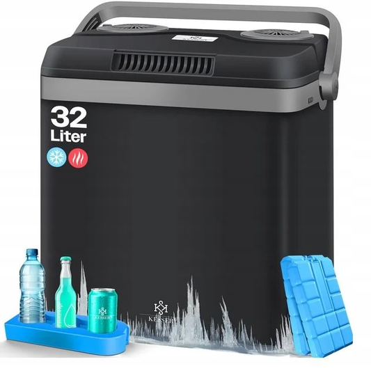 Lodówka turystyczna KESSER 32L 12V/230V – chłodzenie i grzanie, antracyt
