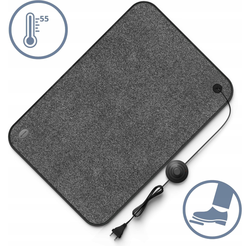 Björn&Schiller Elektryczna mata grzewcza dywanik do stóp 75 W 40x60