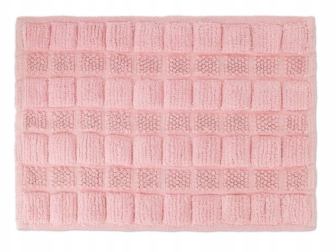 Antypoślizgowa mata puszysty dywanik łazienkowy pod prysznic różowy 60x40cm