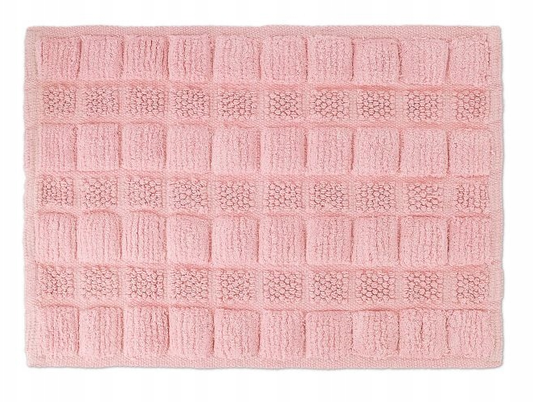 Antypoślizgowa mata puszysty dywanik łazienkowy pod prysznic różowy 60x40cm