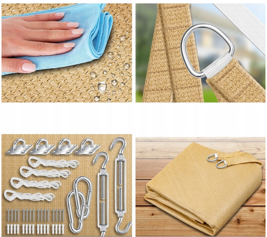 ŻAGIEL PRZECIWSŁONECZNY KWADRATOWY 4X4 M HDPE