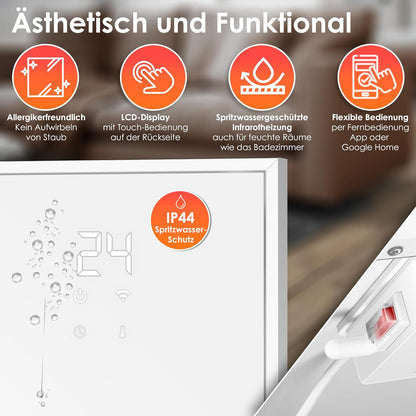 KESSER® Ogrzewanie na podczerwień, energooszczędne urządzenie, montaż na ścianie 540 W