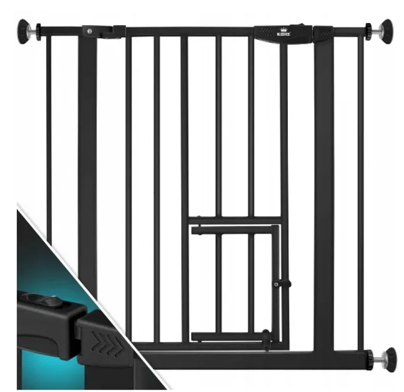 Barierka na drzwi, schody Kidiz rozporowa czerń