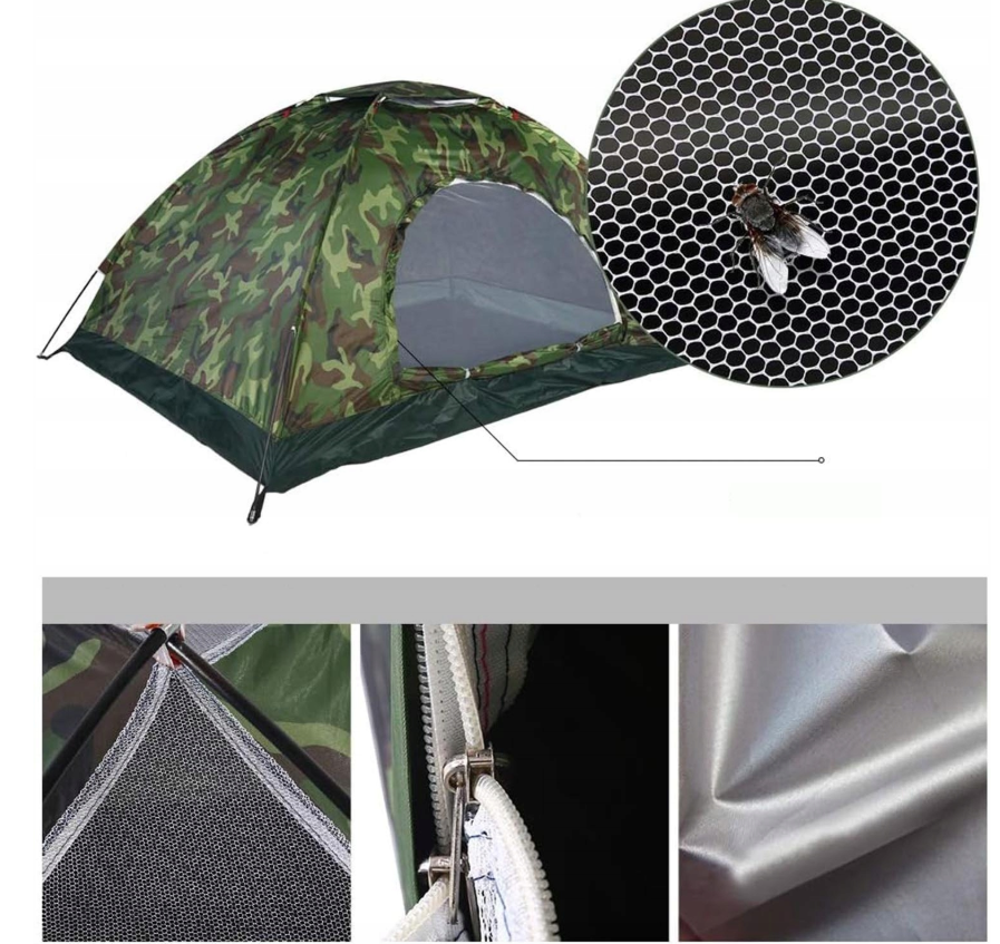 Namiot turystyczny 2-osobowy – wodoodporny, lekki, iglo 200x100x150 cm