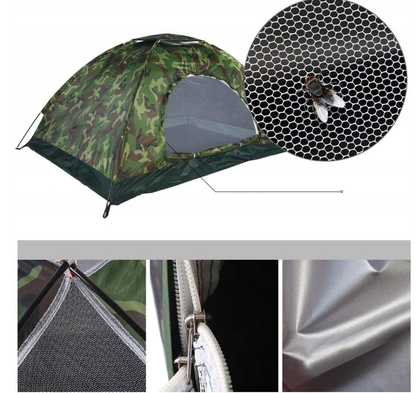 Namiot turystyczny 2-osobowy – wodoodporny, lekki, iglo 200x100x150 cm