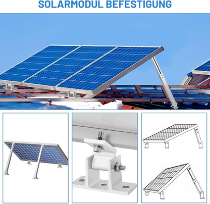 Uchwyt na panel słoneczny, aluminiowy uchwyt na panel słoneczny regulowany kąt 15°–30°