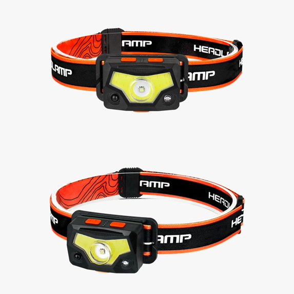 Latarka czołowa akumulatorowa z czujnikiem ruchu XPG + COB – 7 trybów, USB