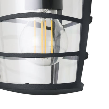 ALORIA lampa ścienna kinkiet zewnętrzny E27 czarny klasyczny IP44