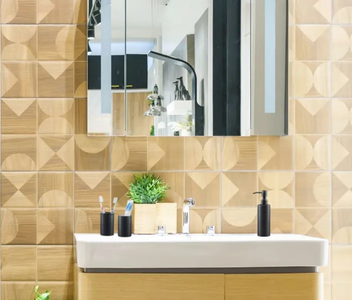 ZESTAW ŁAZIENKOWY 4 ELEMENTY ANTRACYT STAL SZLACHETNA