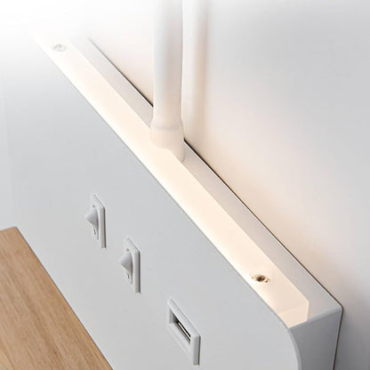 Lampa ścienna LED z bezprzewodową ładowarką 2 w 1, lampka nocna z przyłączem USB