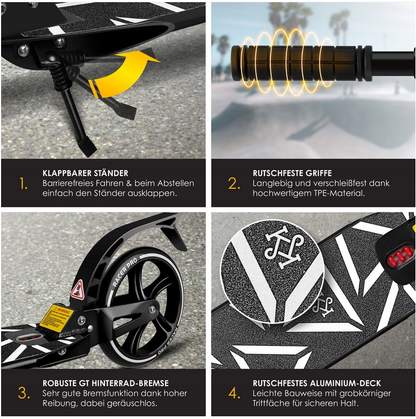 KESSER HULAJNOGA MIEJSKA PRO-S SKŁADANA 205MM 100KG ŁOŻYSKA ABEC-7