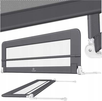 Barierka do łóżka szara 200 x 42 x 44 cm