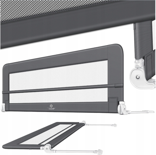 Barierka do łóżka szara 200 x 42 x 44 cm