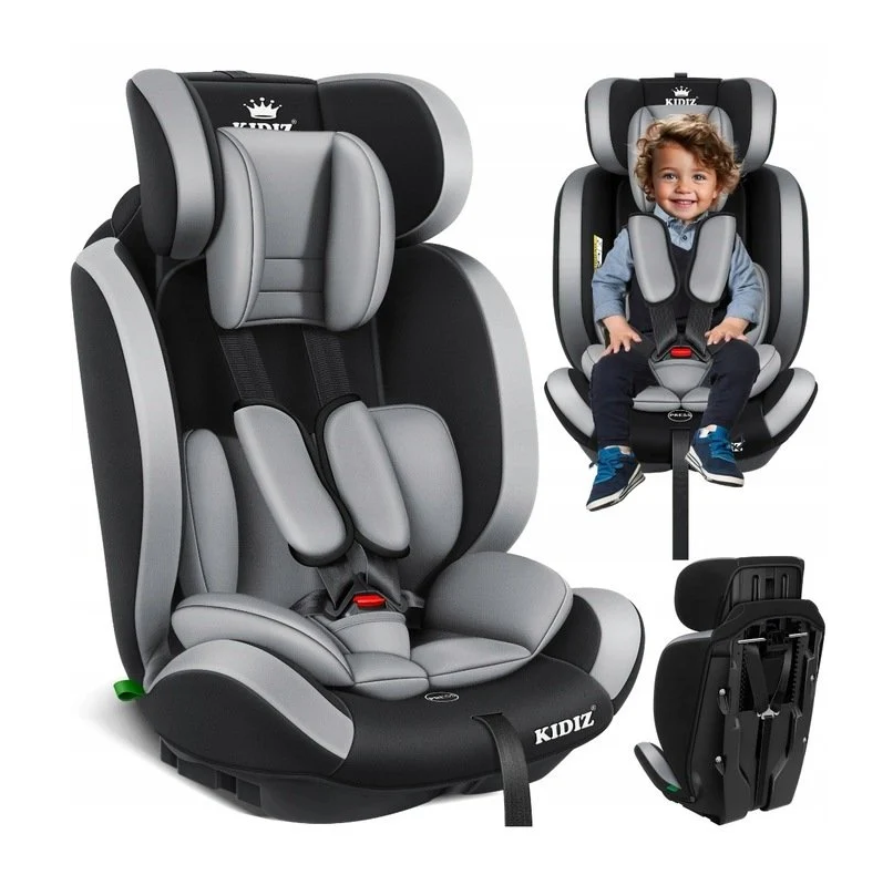 Fotelik samochodowy Kidiz szary 9-36kg