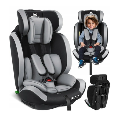 Fotelik samochodowy Kidiz szary 9-36kg
