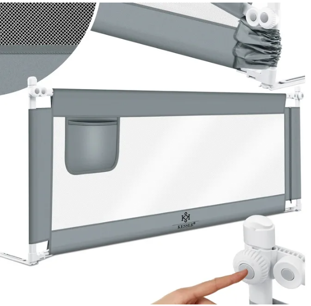 BARIERKA OCHRONNA DO ŁÓŻKA OSŁONA ZABEZPIECZAJĄCA 200cm x 44 cm x 72-96cm