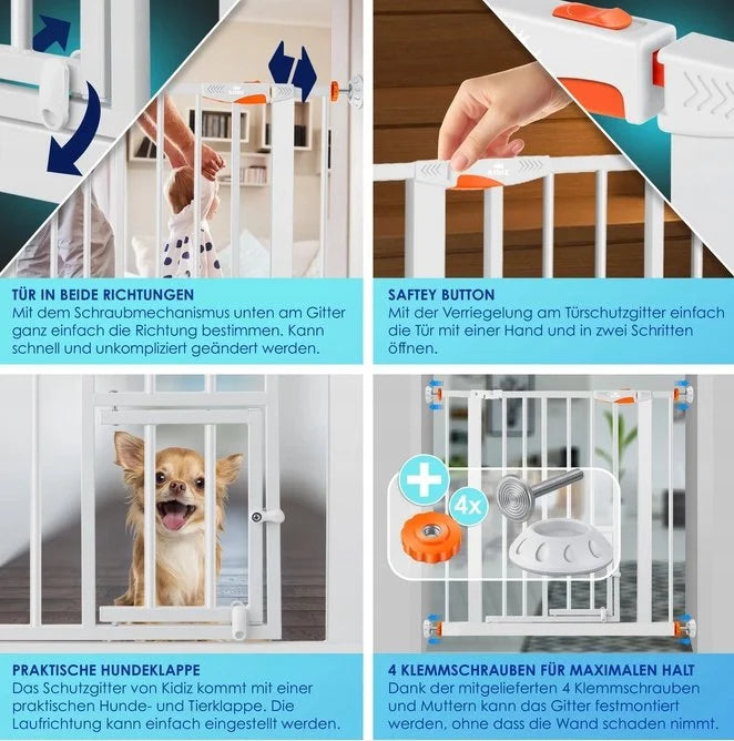 Barierka bramka na drzwi schody rozporowa