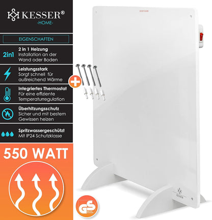 KESSER® promiennik podczerwieni 550 W, ogrzewanie na podczerwień, panel grzewczy