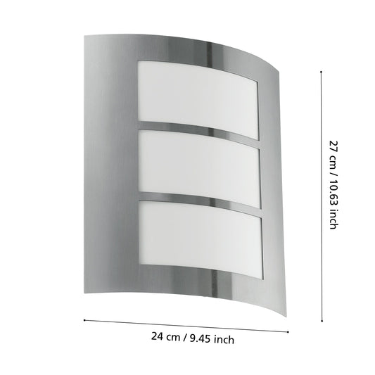 CITY lampa ścienna kinkiet zewnętrzny E27 z czujnikiem ruchu stal nierdzewna